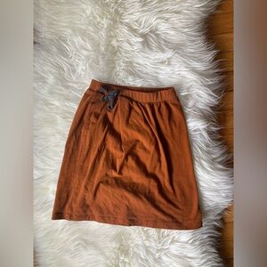 Casual Rust Brown girls Pull-On Skirt